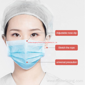 Factory Price Disposable Nonwoven 3 Ply Respiratory Facemask